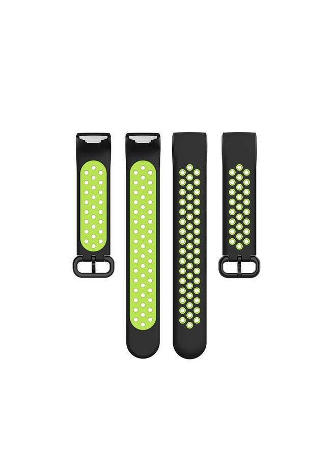 سوار بديل لساعة Fitbit Charge 4 / Charge 3 / Charge 3 SE مع زر ساعة بلونين من السيليكون - Image 4